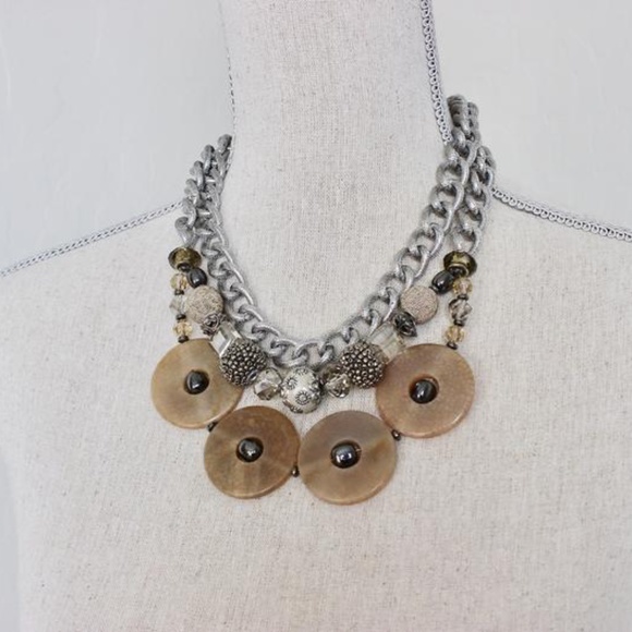 Agate Silver Chain Necklace - Picture 5 of 6